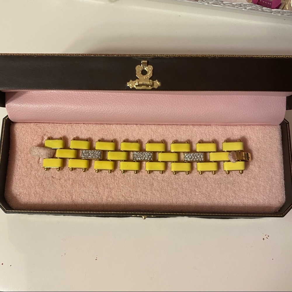 Yellow Link Juicy Couture Bracelet